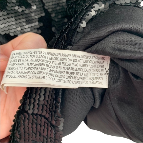 Forever 21 black velvet with sequins all over - Picture 15 of 16